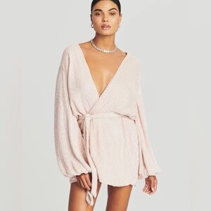 Retrofete GABRIELLE SEQUIN ROBE in Taffy Pink